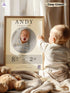 Elegant Baby Birth Stats Poster – Personalized Newborn Print